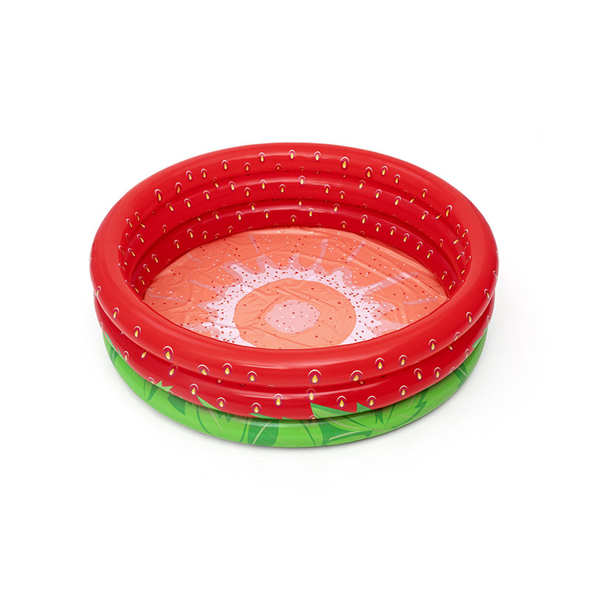 Bestway Piscina Inflável Infantil 3 Anéis Morango 168x38 cm +2 Anos Jardim 51145