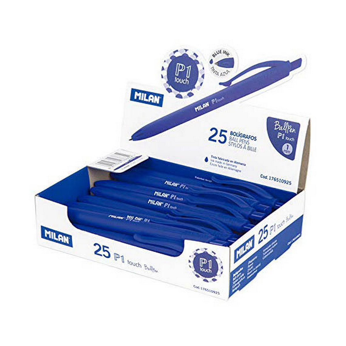 Caneta Milan MLN176510925 Azul 25 Unidades (25 Unidades)