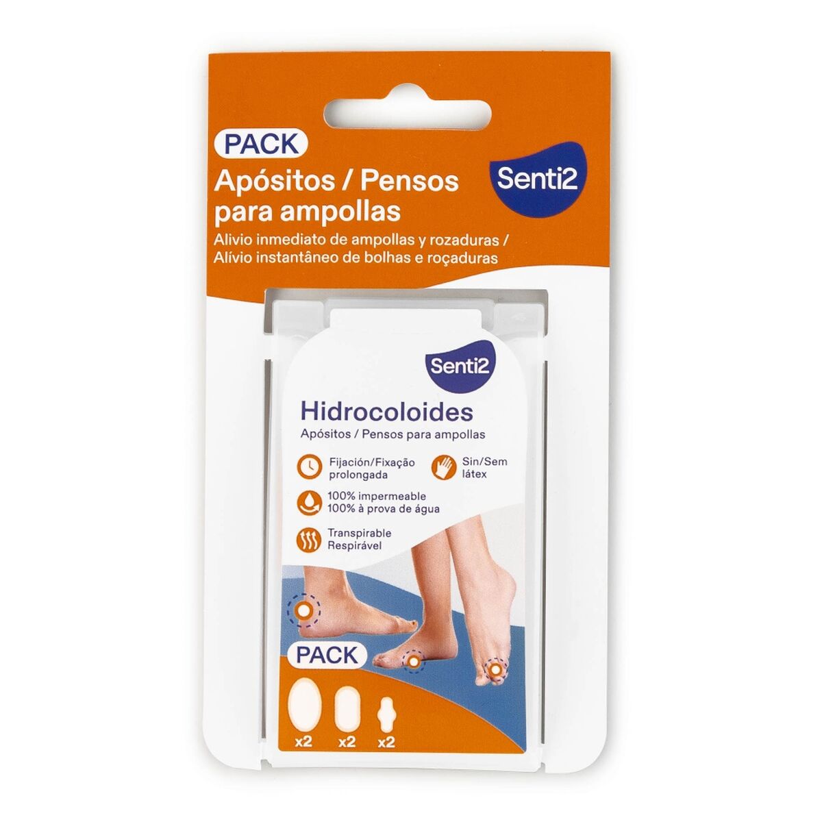 Pensos para bolhas Senti2 CUIDADO PODOLÓGICO SENTI2