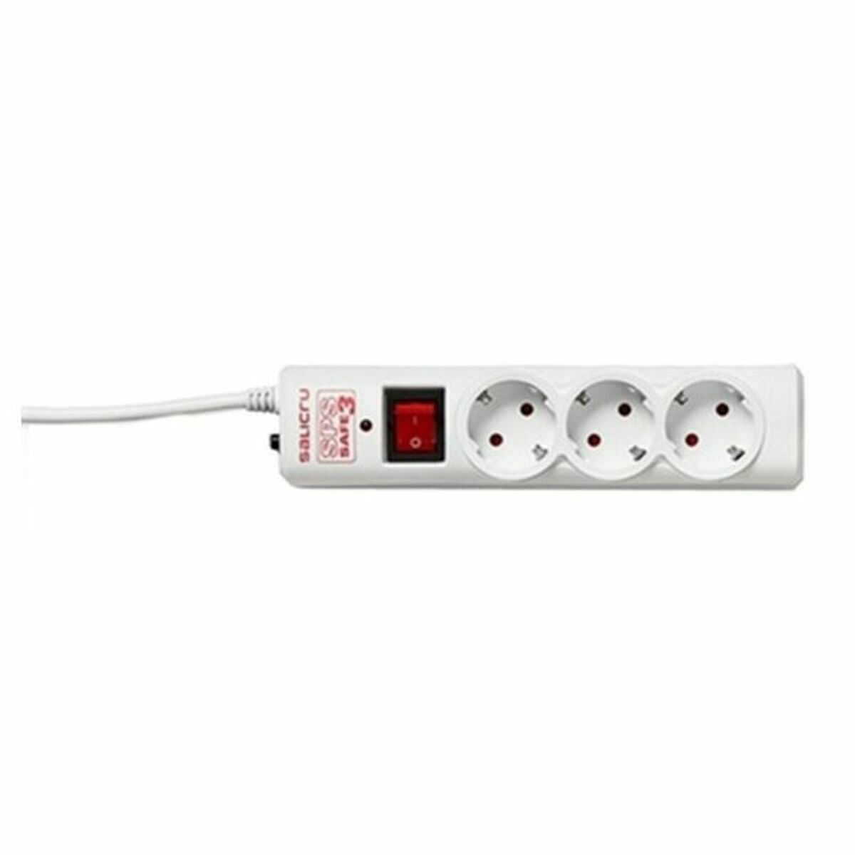 Extensão com 3 Tomadas Schuko com Interruptor Salicru 680BA000001 Branco 3600 W 6000 W 8000 W