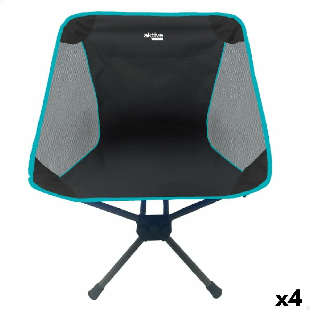Cadeira Dobrável para Campismo Aktive 58 x 66 x 46 cm (4 Unidades)